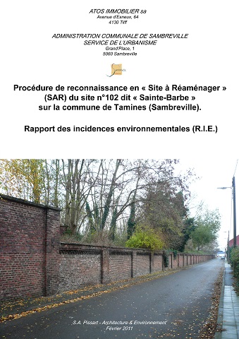 Image du projet Rapport sur les incidences environnementales du SAR "Sainte Barbe" à Sambreville